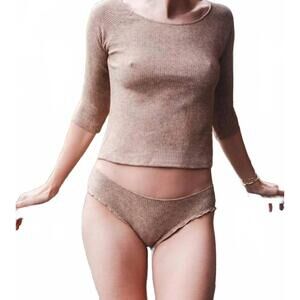 NEW ONLY HEARTS golden hour bateau tee in golden hour mocha mousse